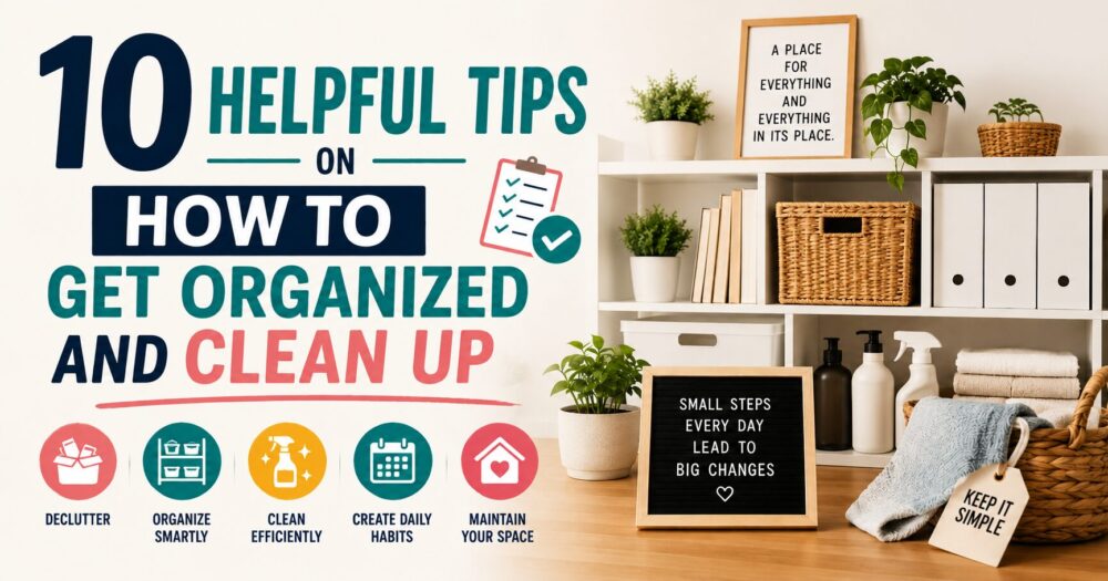 10 Helpful Tips on How To Get Organized And Clean Up 1 10 Helpful Tips on How To Get Organized And Clean Up