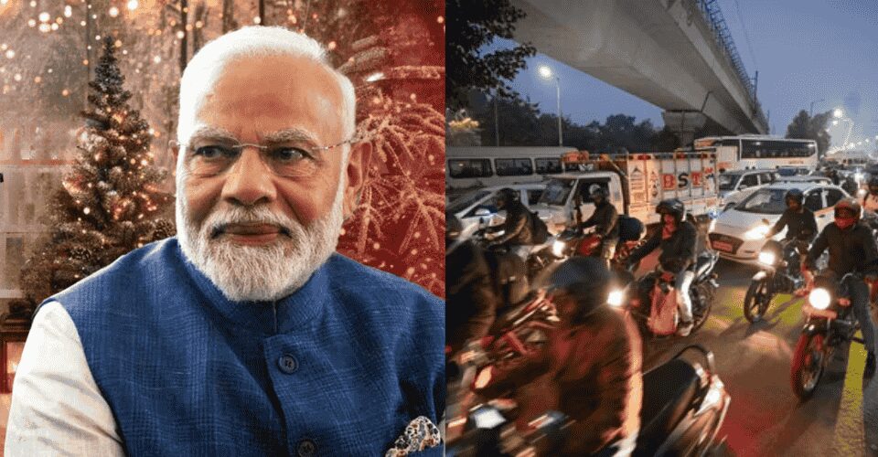 Winter Festivities: PM Modi’s Christmas Wish and Delhi Traffic