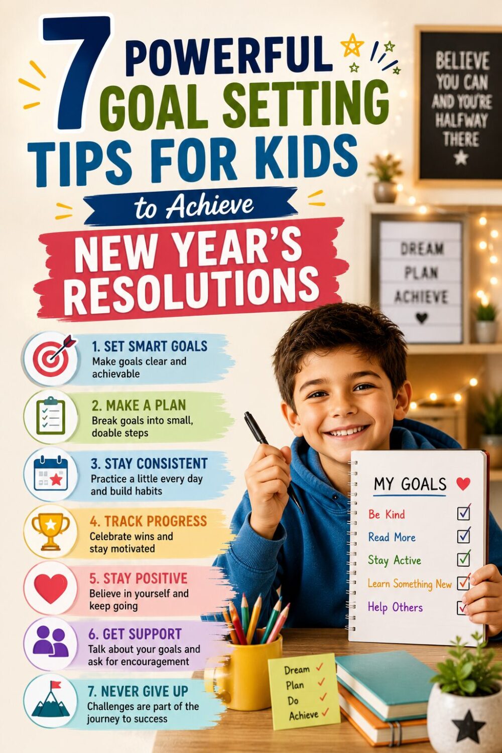 7 Powerful Goal Setting Tips for Kids to Achieve New Year’s Resolutions 2 7 Powerful Goal Setting Tips for Kids to Achieve New Year’s Resolutions
