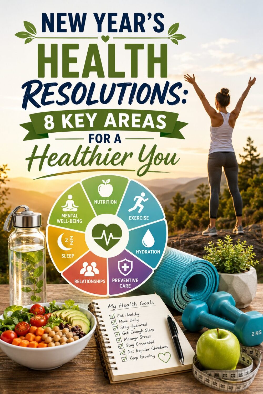 New Year’s Health Resolutions: 8 Key Areas for a Healthier You 2 New Year’s Health Resolutions: 8 Key Areas for a Healthier You