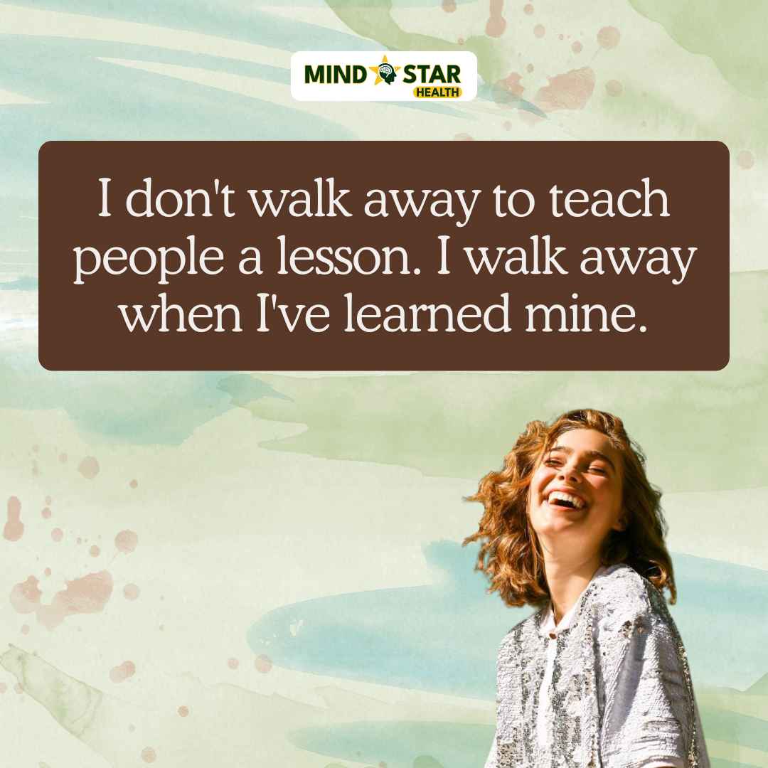 I don’t walk away