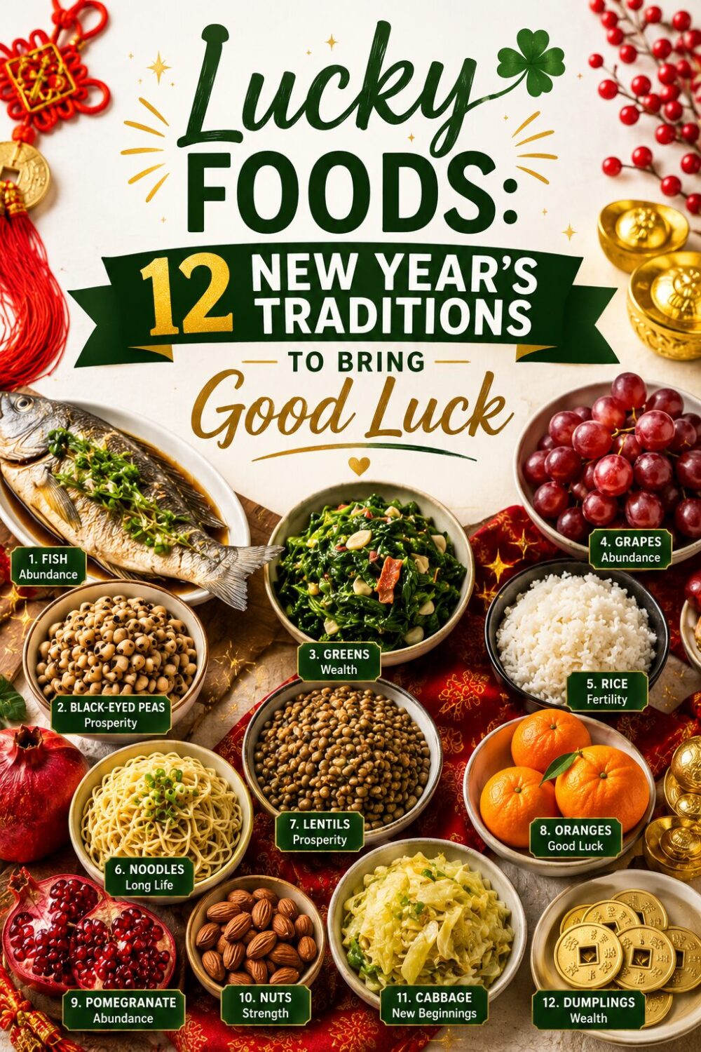 Lucky Foods: 12 New Year's Traditions to Bring Good Luck 2 Lucky Foods: 12 New Year's Traditions to Bring Good Luck