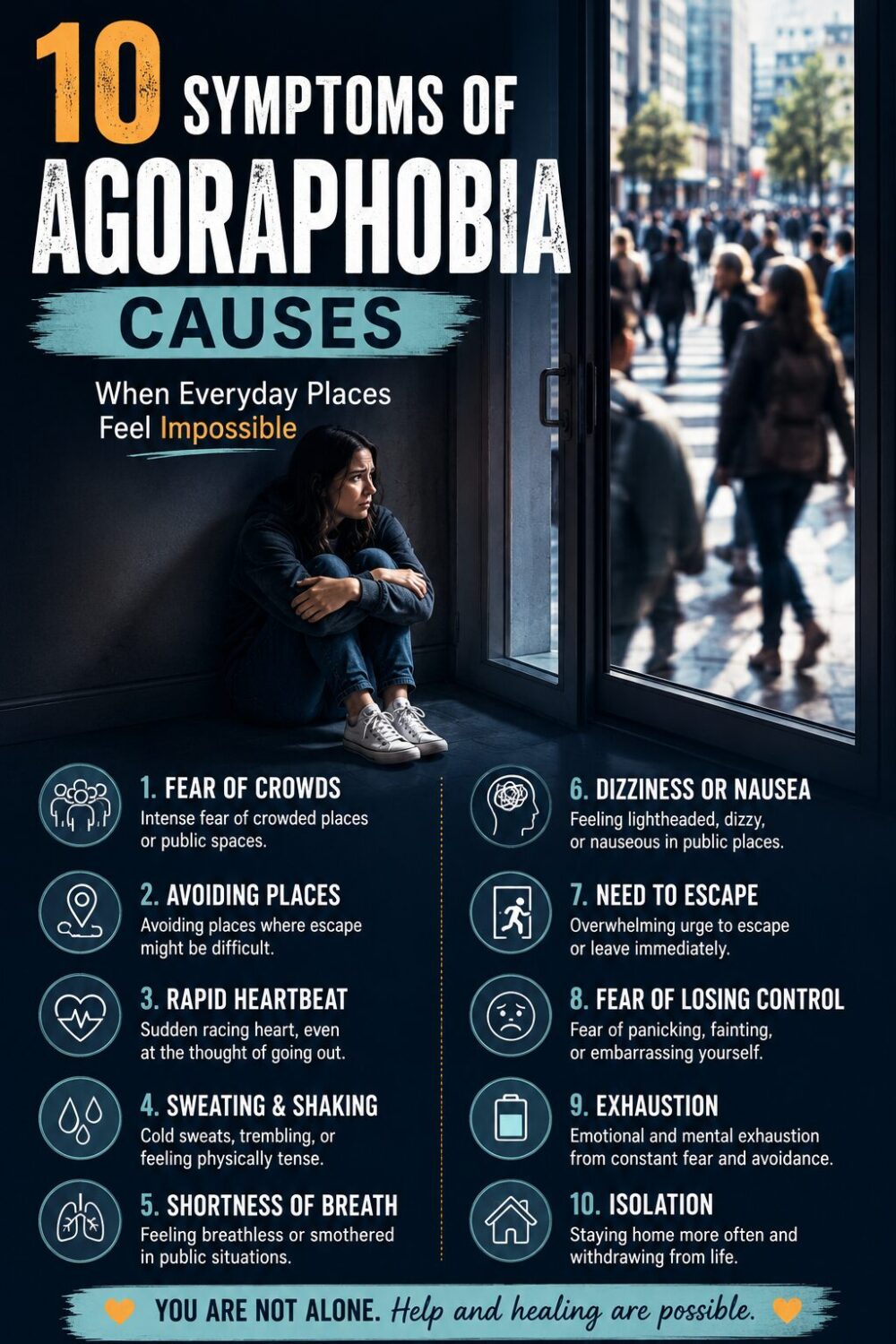 10 symptoms of Agoraphobia Causes