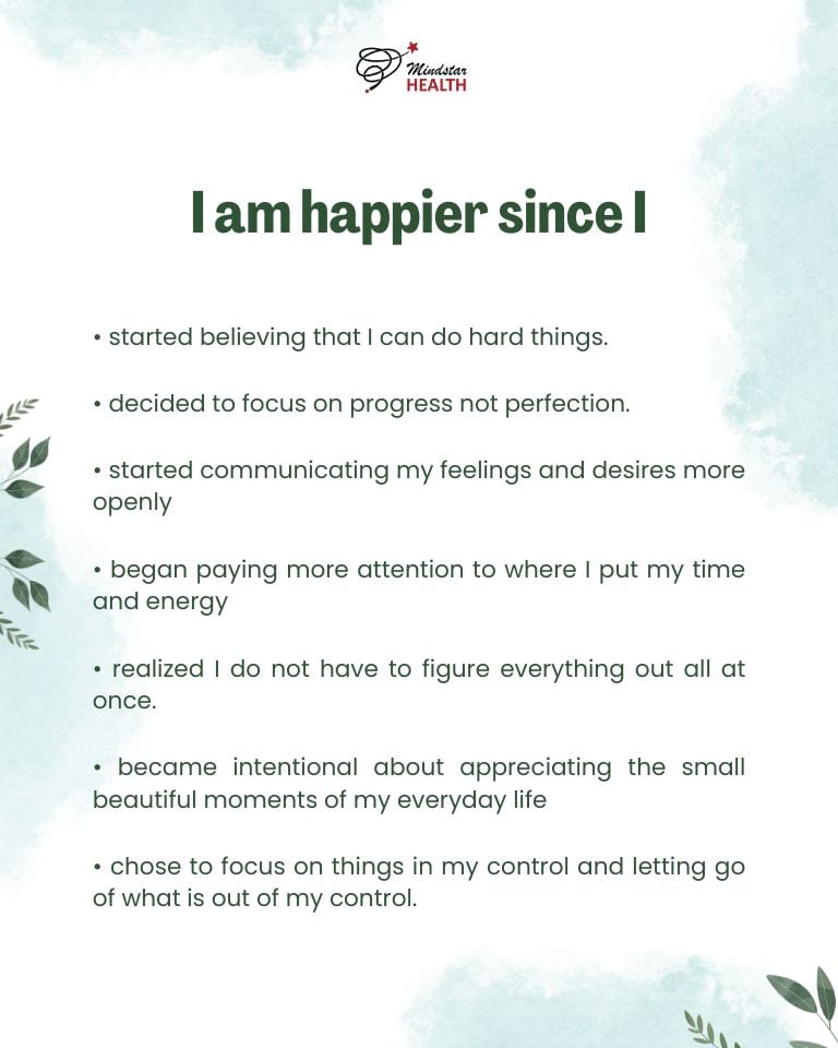 I am happier since I