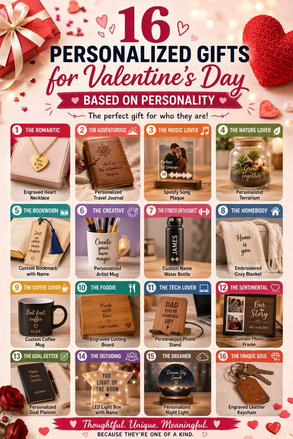 16 personalized gifts for Valentines Day based on personality