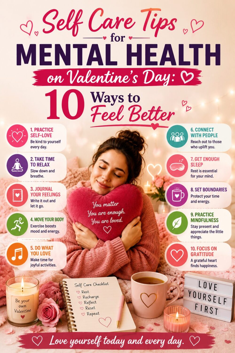 Self Care Tips for Mental Health on Valentine’s Day: 10 Ways to Feel Better 2 Self Care Tips for Mental Health on Valentine’s Day: 10 Ways to Feel Better