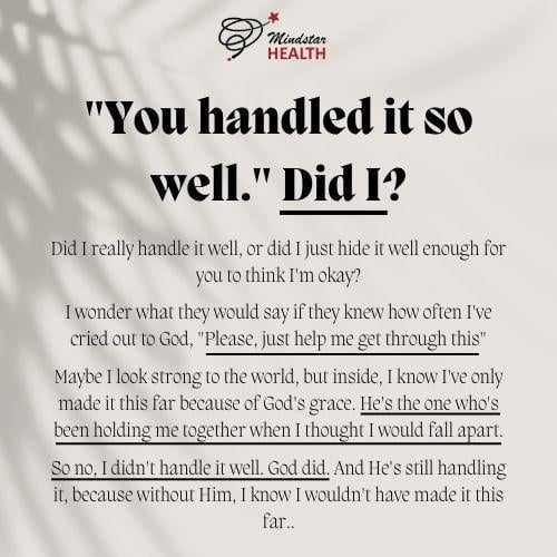 You handled it so well